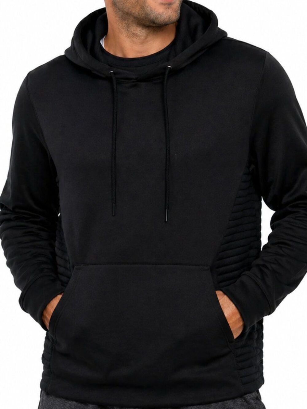 Mens Small black Wwicking pullover hoodie Outdoor Walking College Game Day Urban